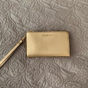 Michael Kors Gold Wallet/Wristlet